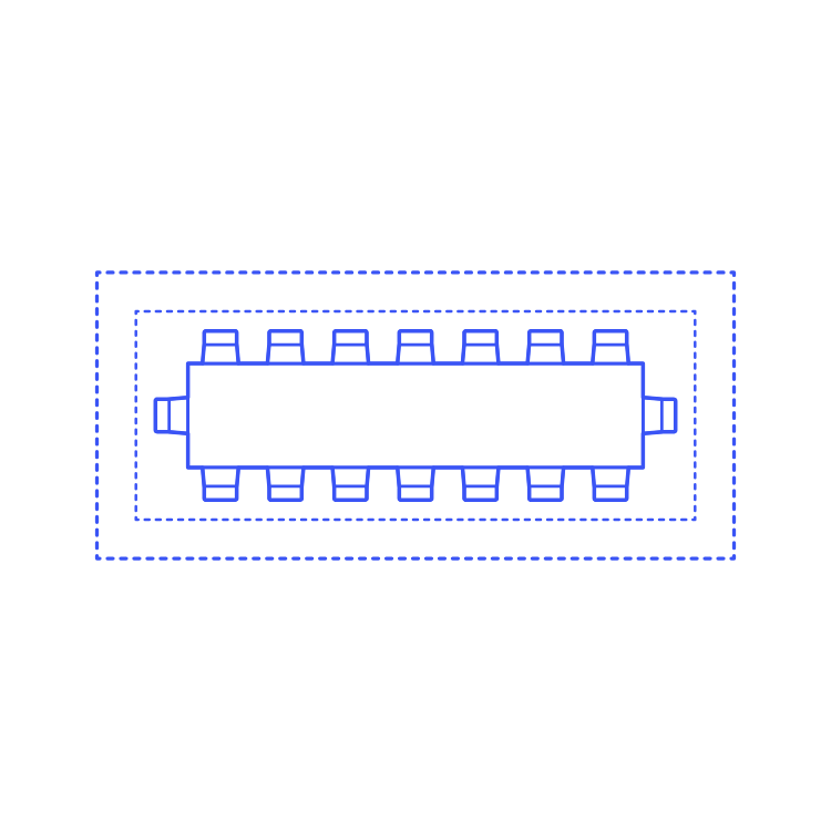 Layouts Dining Rooms Rectangle Formal X Large Blueprint Style Svg Vector Free Vectors